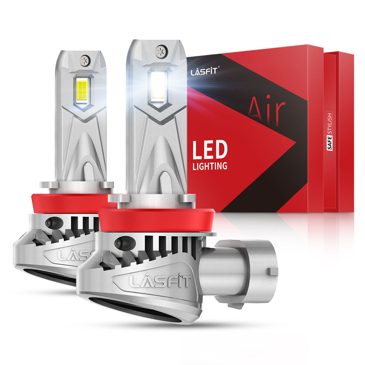 LASFIT H11 H9 H8 LED Headlights Bulb Low Beam Fog Light 60W 6000LM 6000K LCair