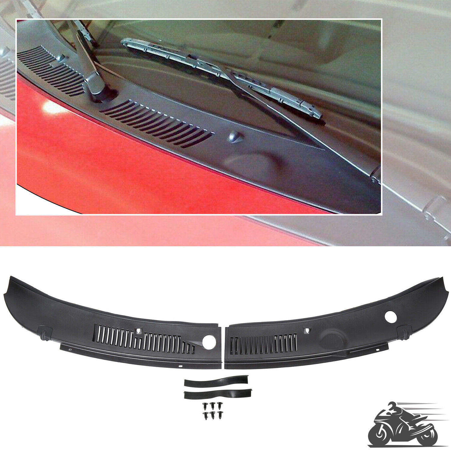 For 1999-2004 Ford Mustang Windshield Wiper Improved Cowl Panel Vent Grille Hood