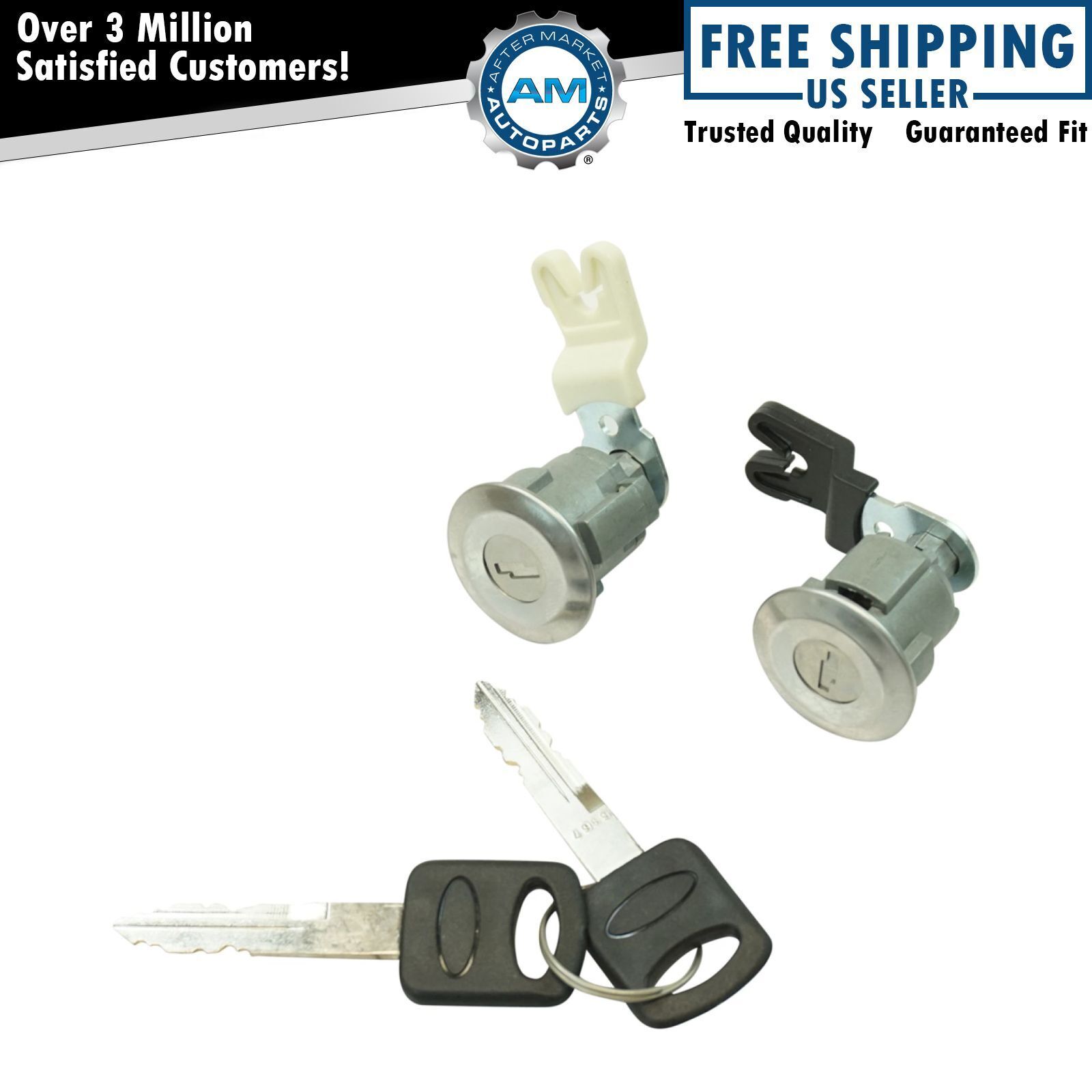 Door Lock Cylinder & Keys Set of 2 for Ford Mercury Mazda Truck SUV