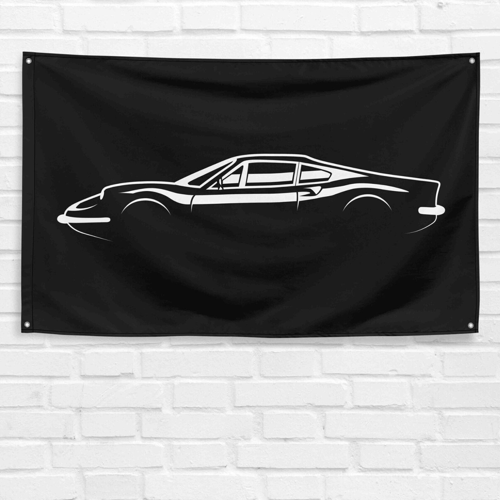 For Ferrari Dino 246 GT Enthusiast 3x5 ft Flag Dad Birthday Gift Banner