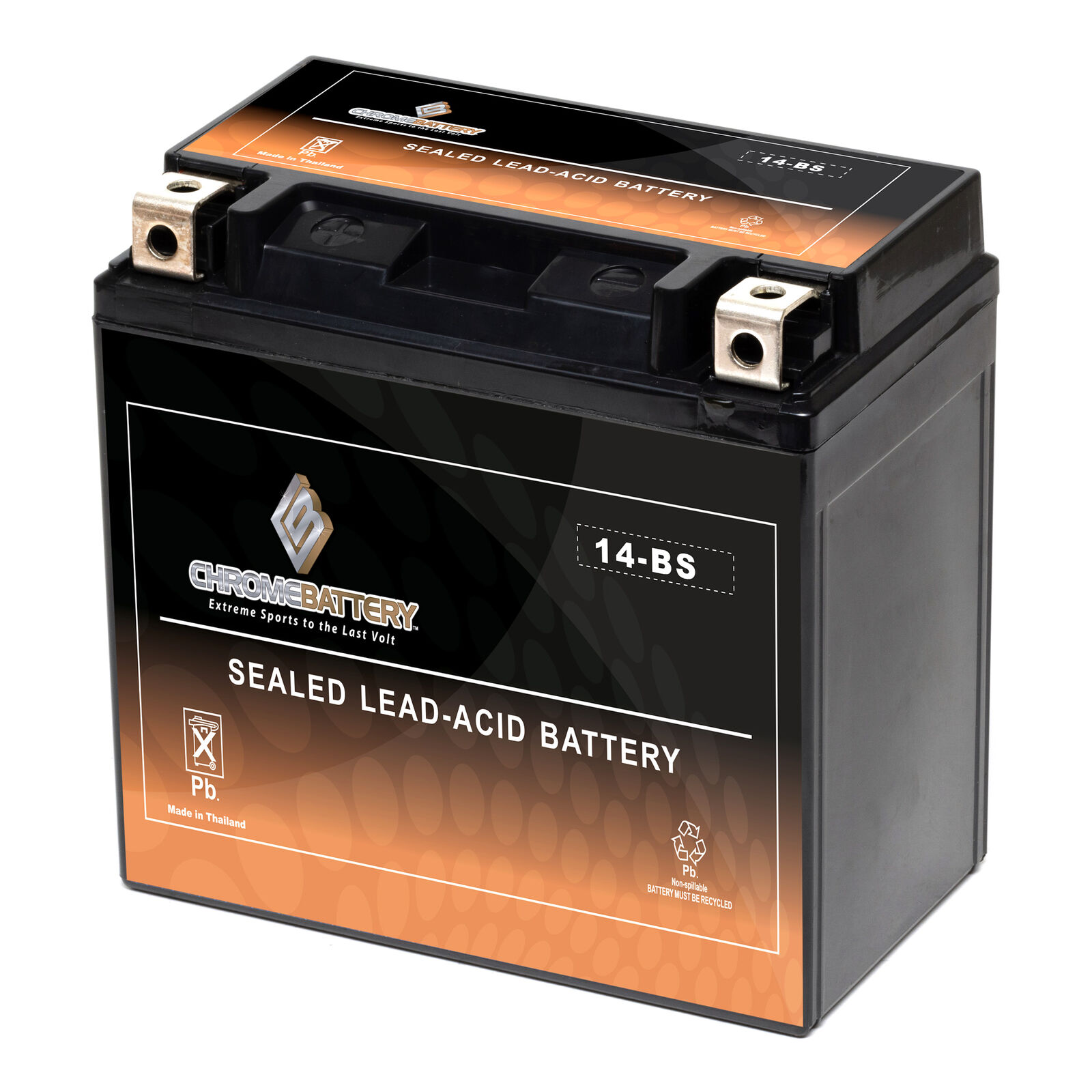 Rechargeable YTX14-BS High Performance Power Sports Battery Replaces GYZ16H