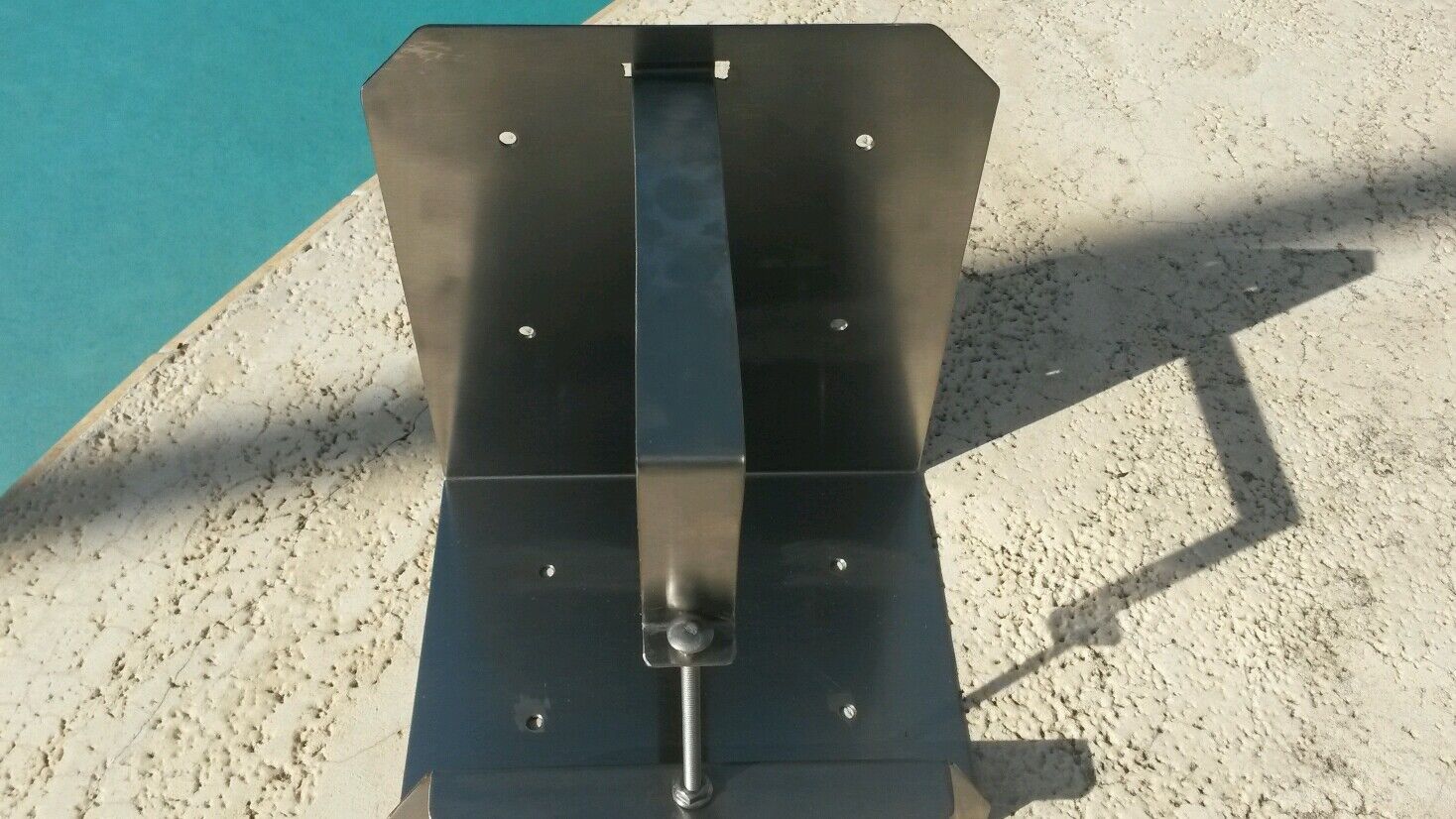 Yamaha outboard stainless steel oil tank bracket.