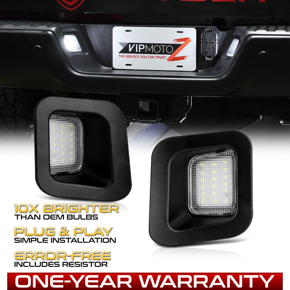 For 03-18 Dodge Ram Truck BUILT-IN RESISTOR LED License Plate Light Full Housing