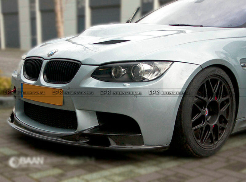 V Style Carbon Fiber Front Bumper Lip For 08-12 BMW E92 Coupe Convertible M3 E93