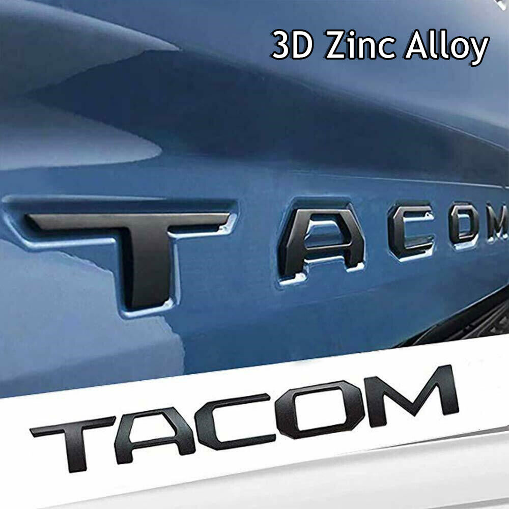 3D Zinc Alloy Raised Tailgate Insert Letter Fit for 2016-2022 Tacoma,Matte Black