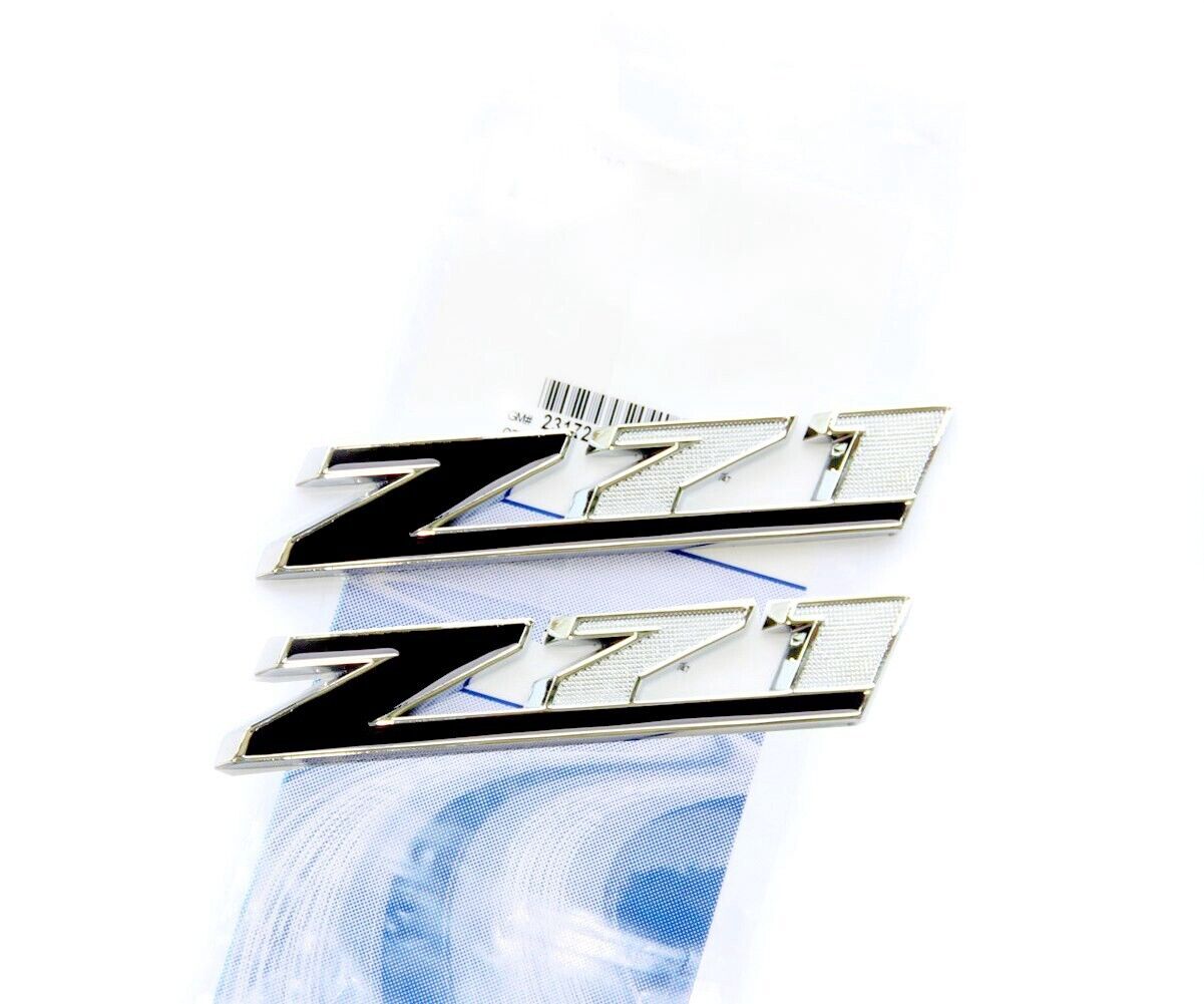 2x OEM Chrome 3D Z71 Emblem for GMC Chevy Silverado Sierra Z71 Badge F Black