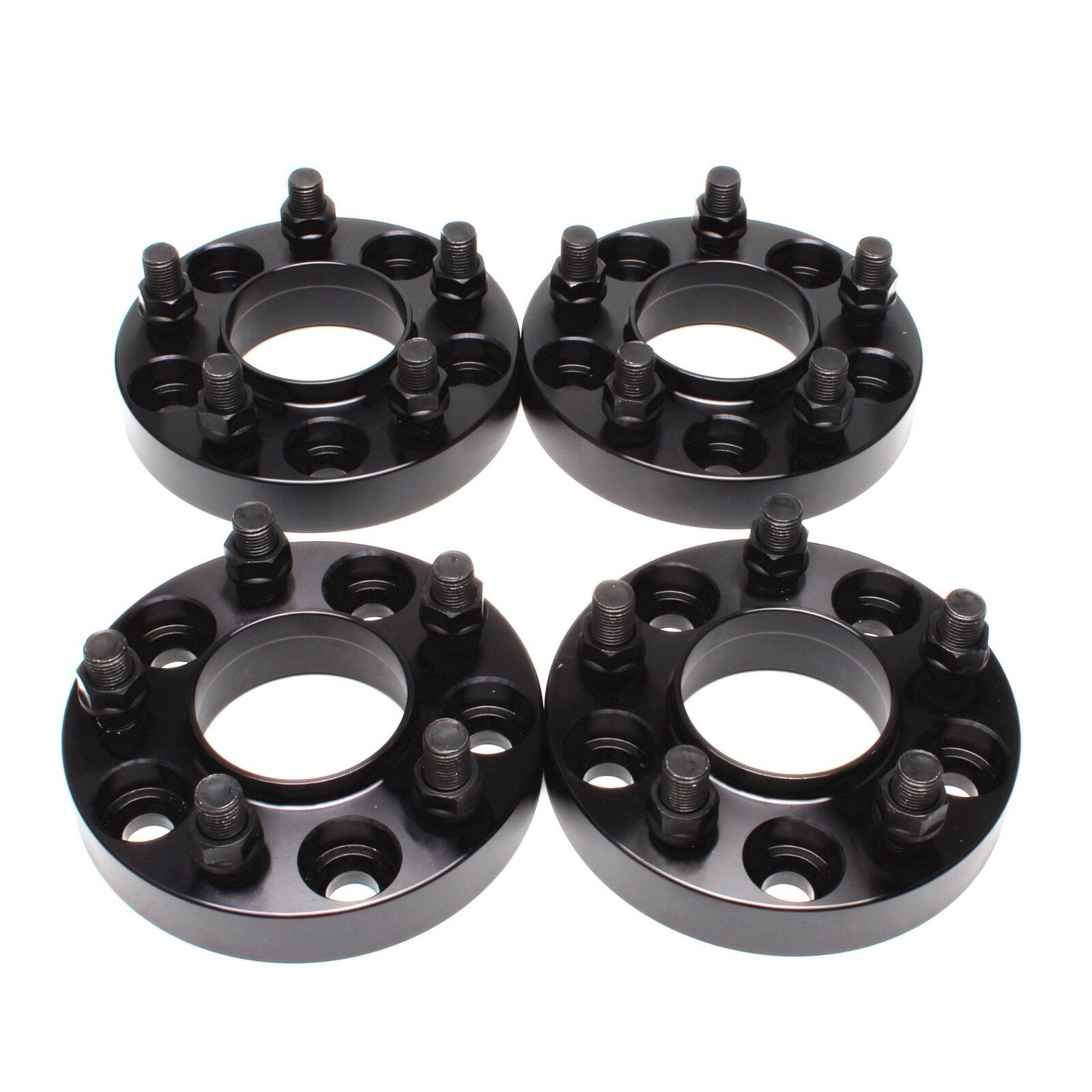 2015-2023 Ford Mustang 5X114.3 Wheel Spacers Hub Centric Black 14x1.5 Stud 1\'\'