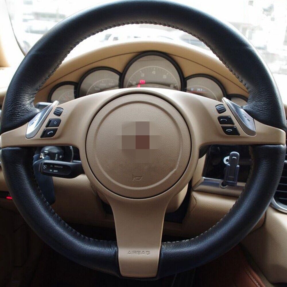 Authentic Leather Steering Wheel Protective Cover for Porsche 911 2012-2015