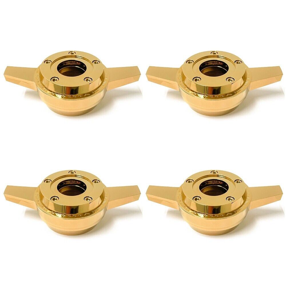 2 BAR GOLD SPINNER ZENITH STYLE LA WIRE WHEEL KNOCK OFF (set of 4 pcs) S9