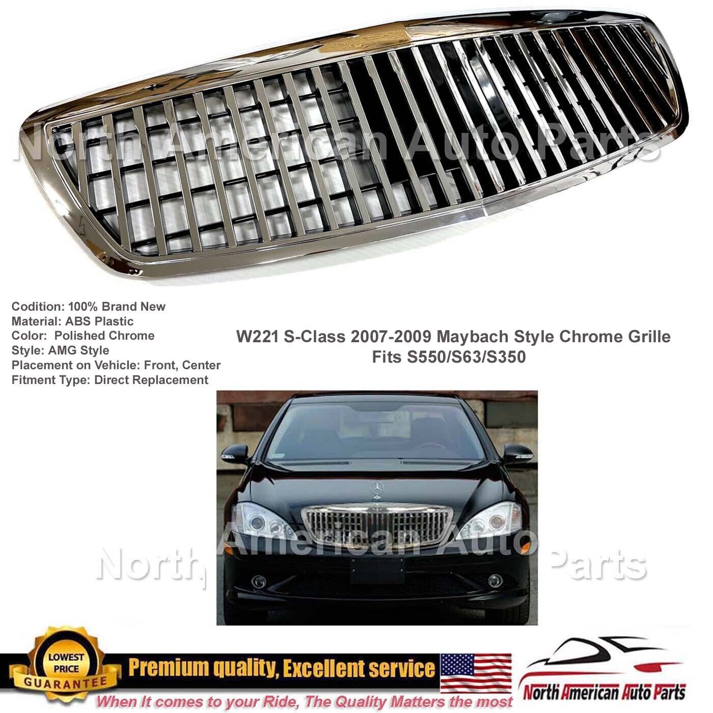 2007 2008 2009 S550 S63 S450 S-Class Grille W221 Chrome GT Maybach Style New