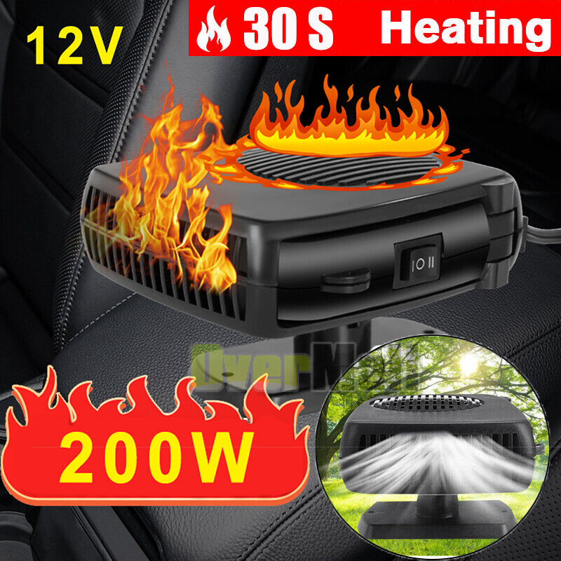 12V 200W Car Heater Defroster Demister Portable Electric Heating Demister Fan