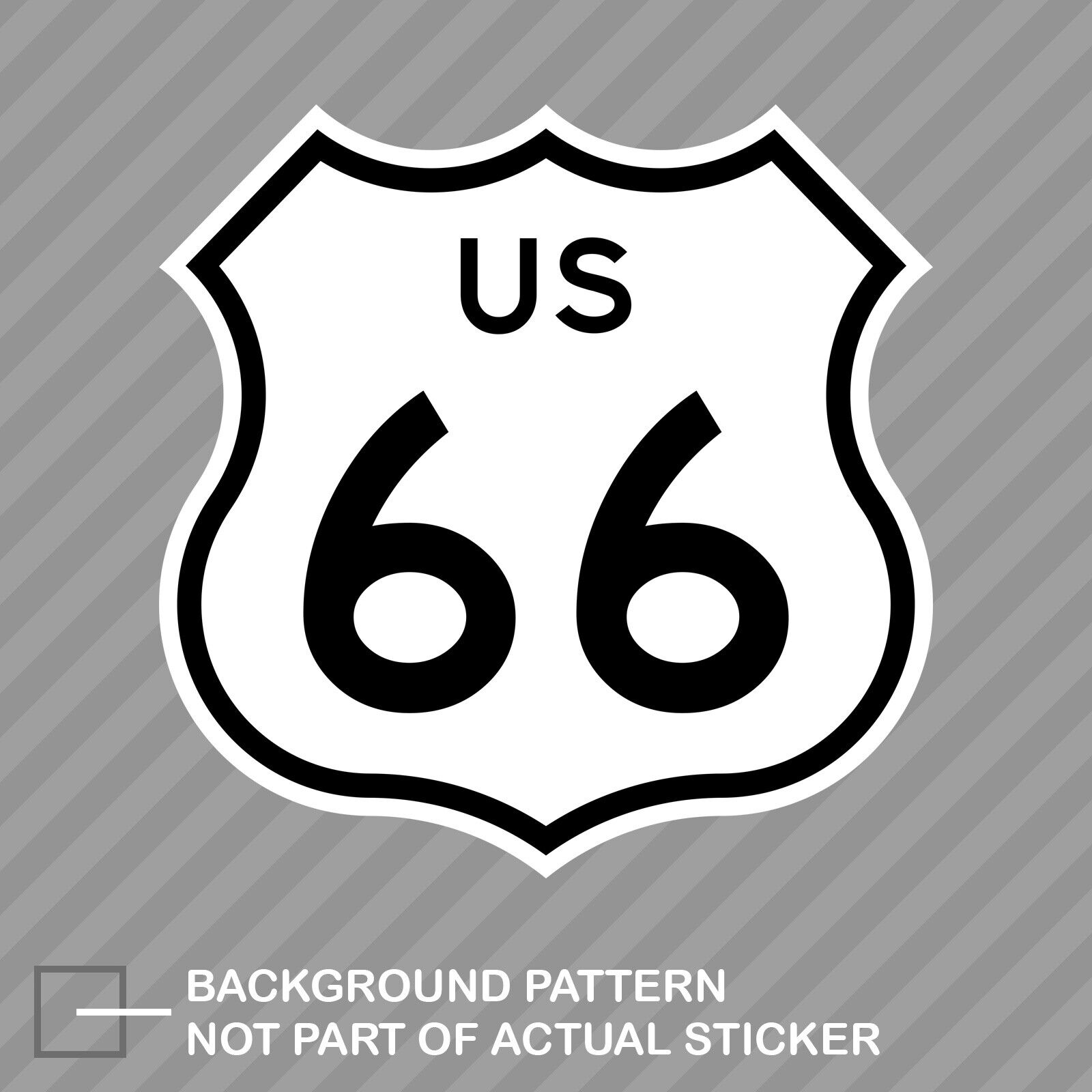 California Highway 66 Sign Sticker Decal Vinyl hwy 66 freeway shield