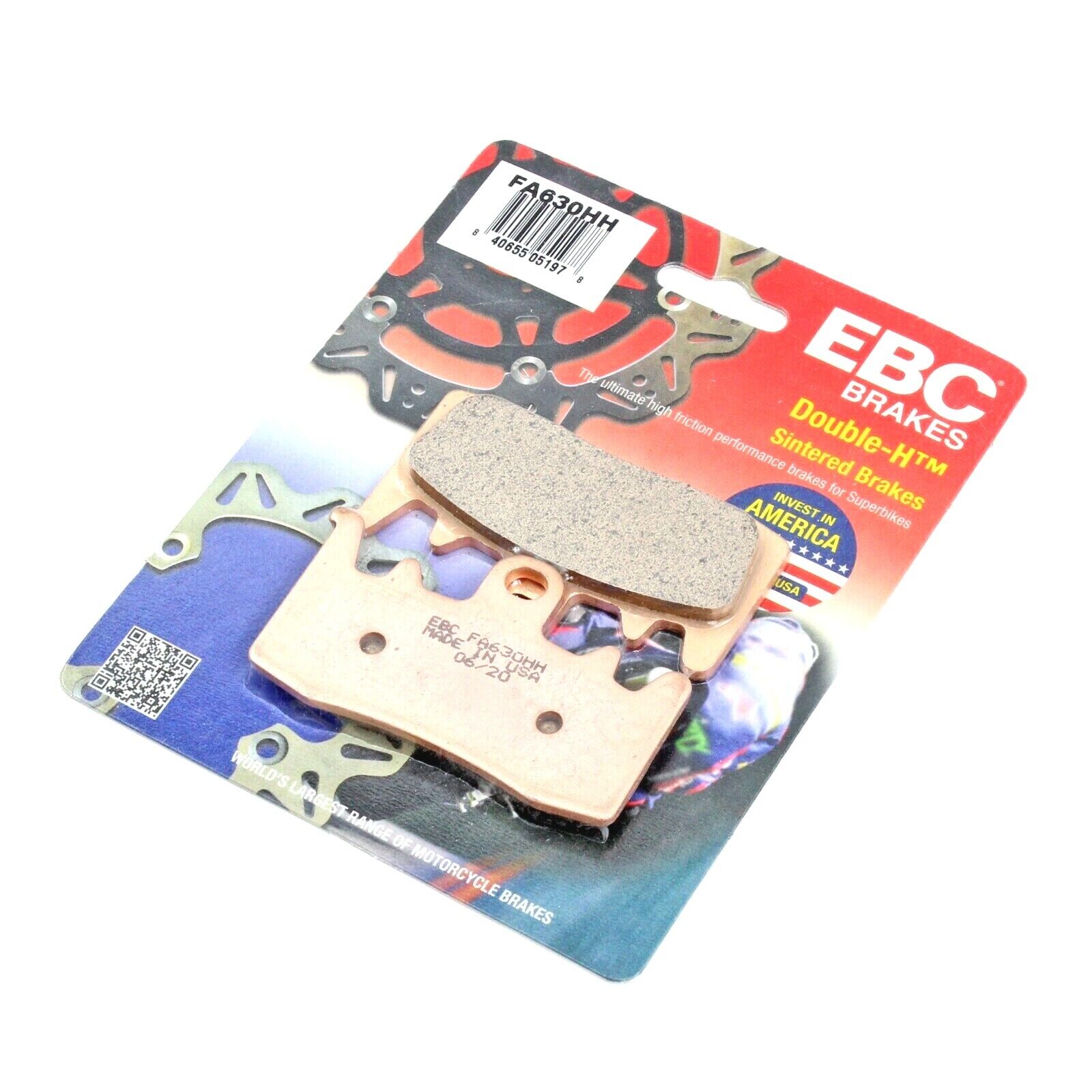 EBC FA630HH Brake Pads - HH Sintered Pads for Motorcycle - 1 Pair