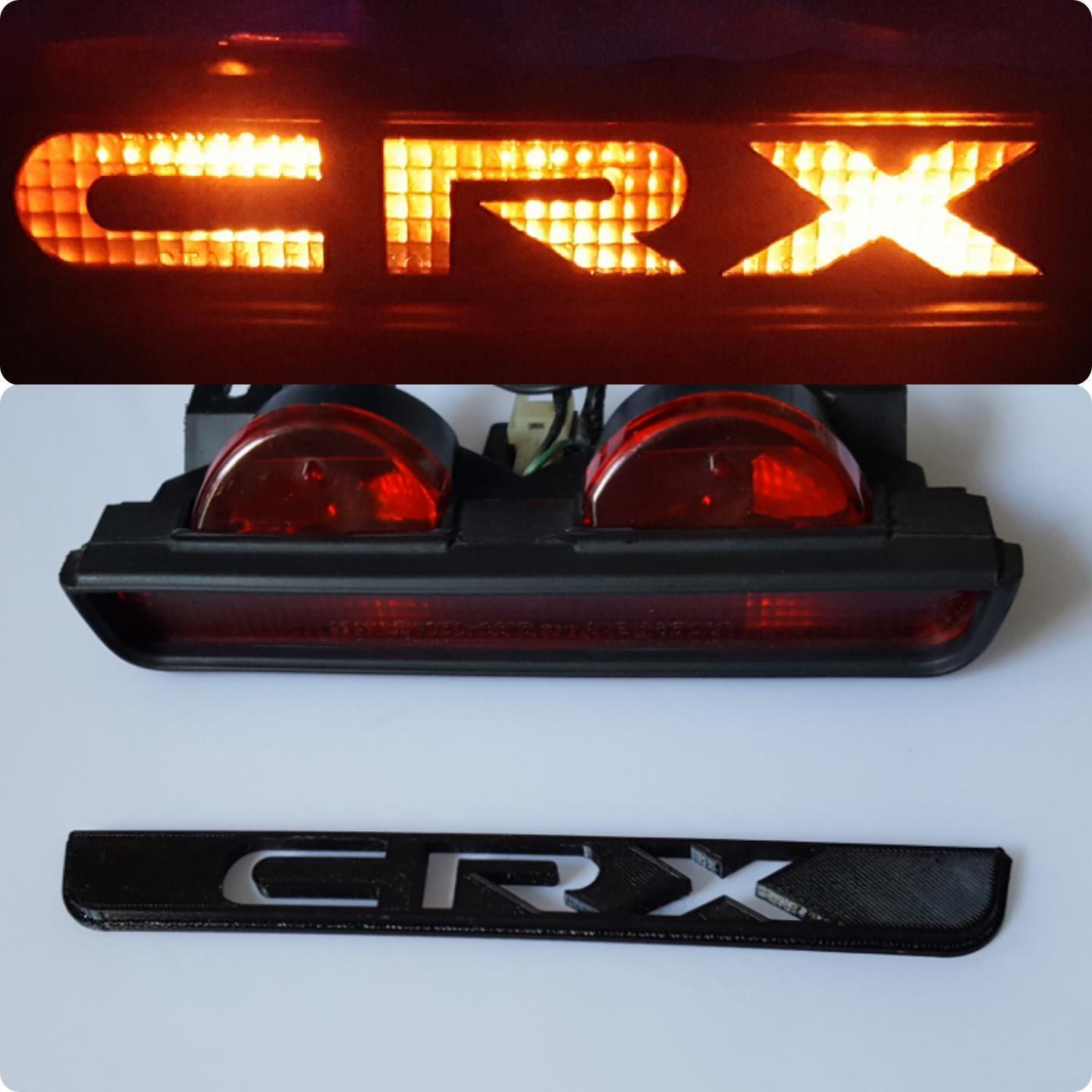 88-91 Honda CRX 3rd Brake Light Logo Panel Overlay Plate MK2 USDM Version ED9