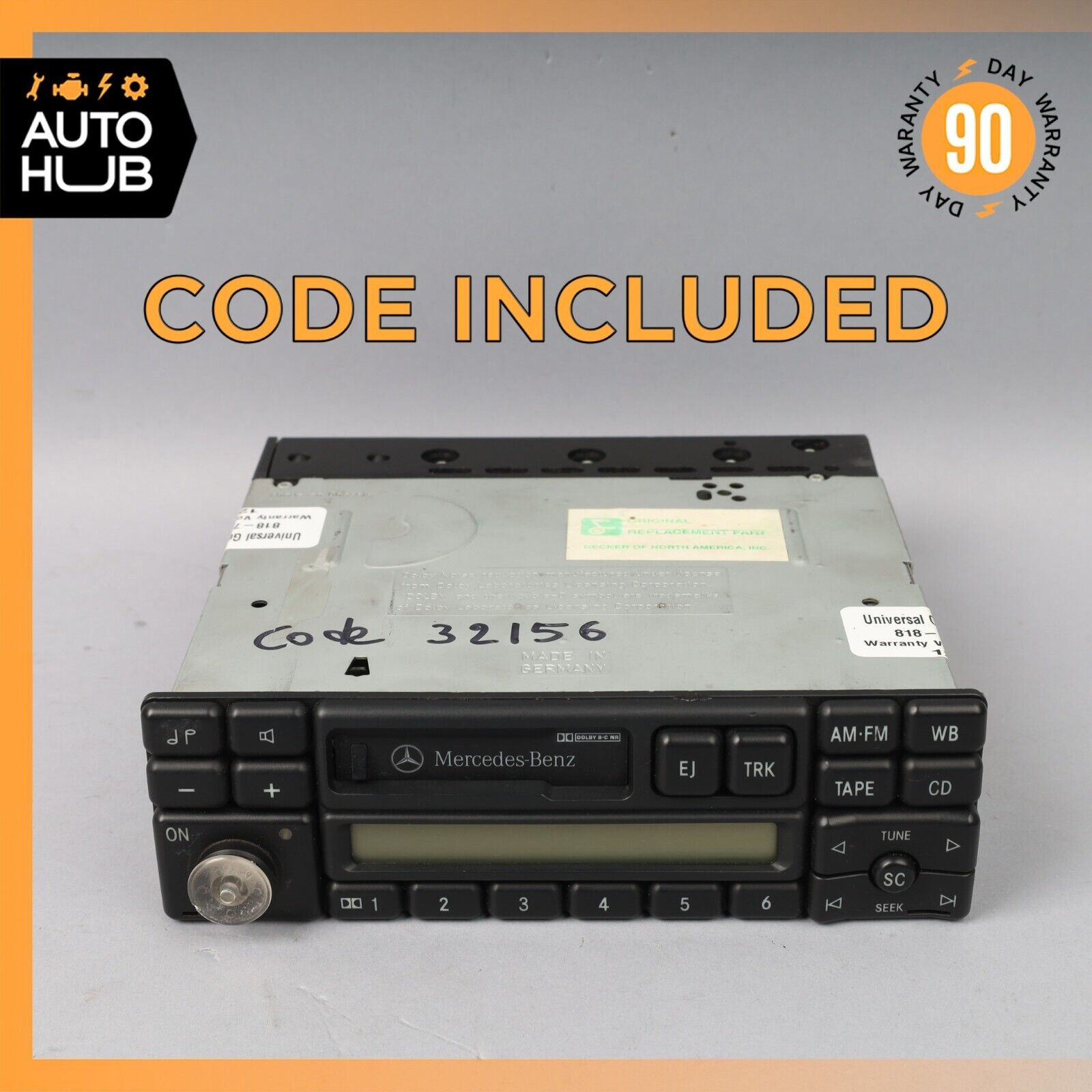 92-98 Mercedes R129 SL320 E500 S420 FM/AM Audio Radio Player 0038203686 OEM