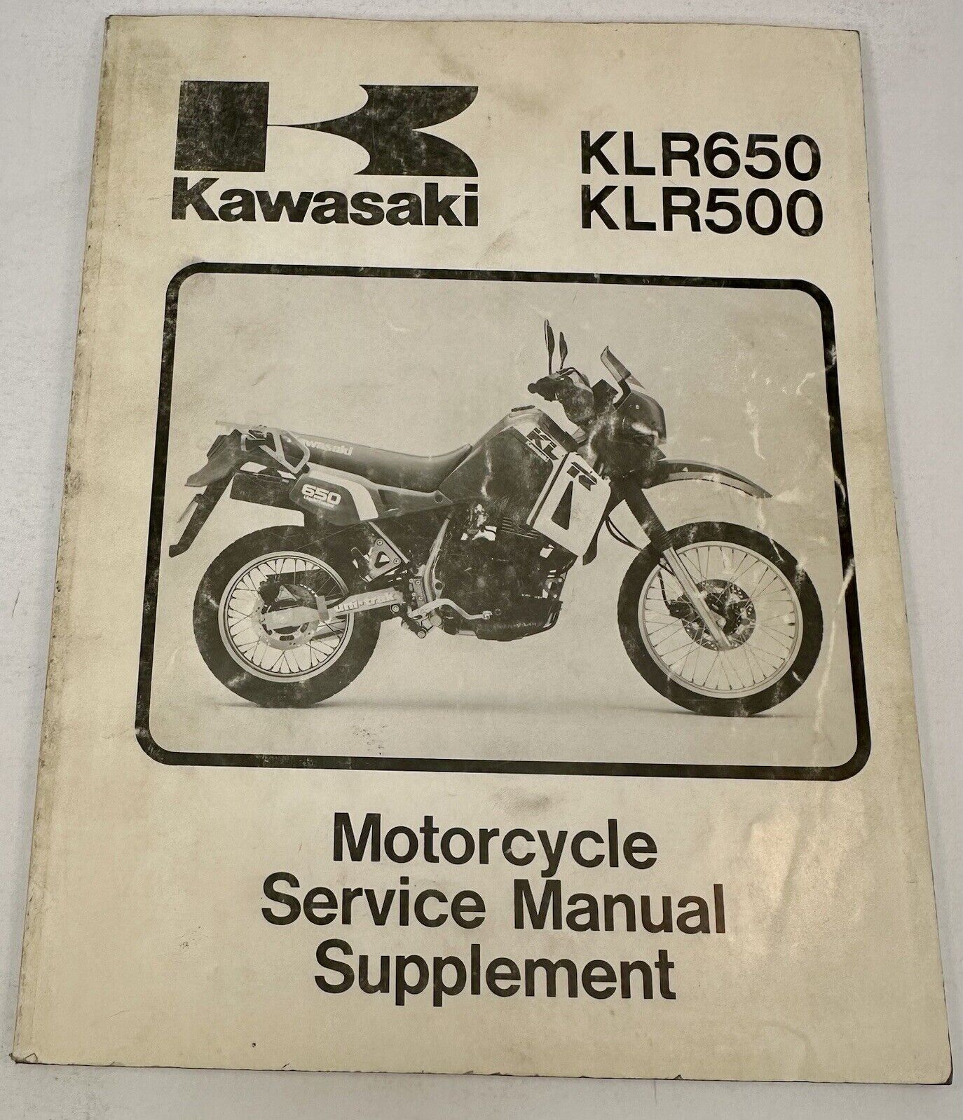 1987-1995 OEM  KAWASAKI KLR650/KLR500 MOTORCYCLE SUPPLEMENT MANUAL 99924-1080-55