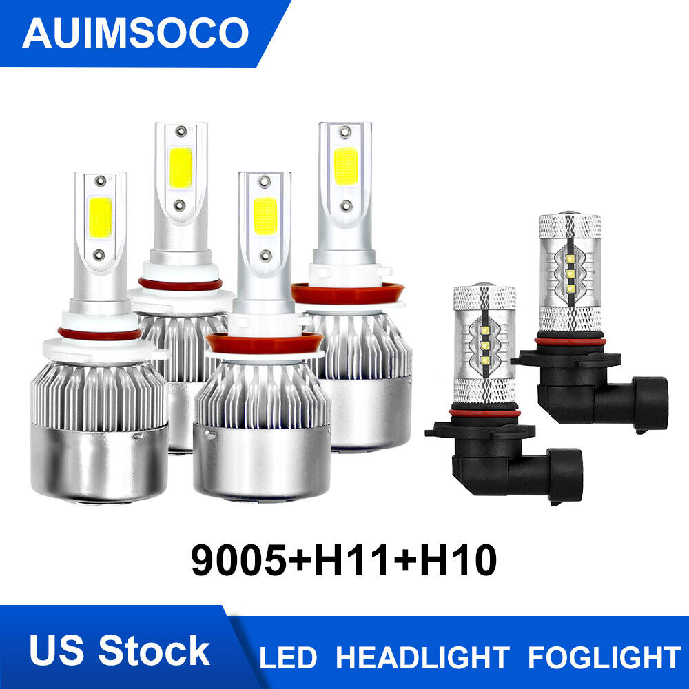 For Ford F150 2015-2018 H11 9005 9145 6x Kit LED Headlight Fog Light Bulbs Combo