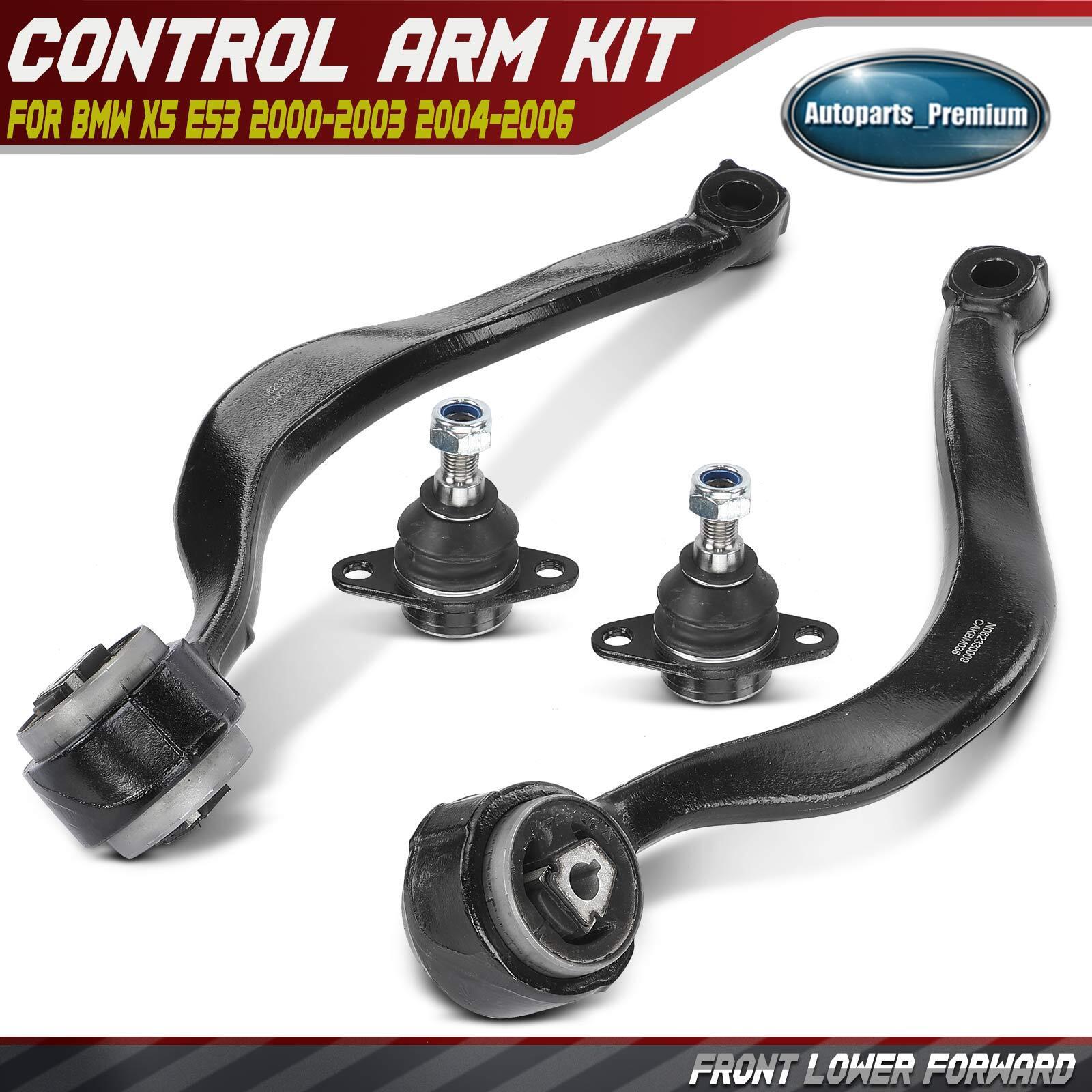 4x Front Lower Forward Side Control Arm and Ball Joint for BMW X5 E53 2000-2006
