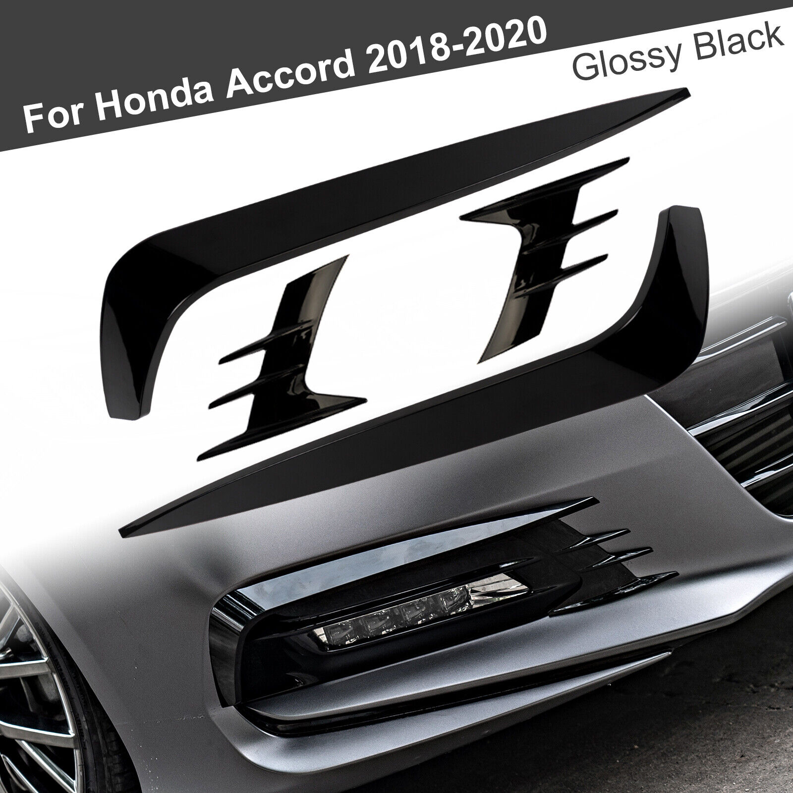 Fit For Honda Accord 2018-2020 AKASAKA Front Fog Light Trim Eyebrow Cover