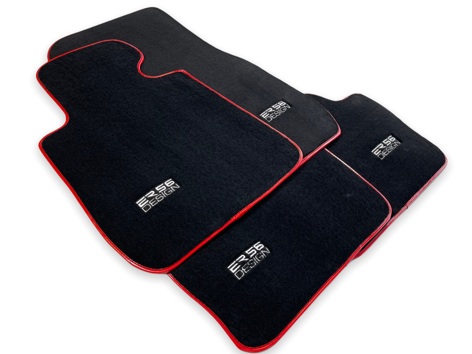 Floor Mats For BMW X5 M Series F85 Black Red Rounds ER56 Design Premium Brand