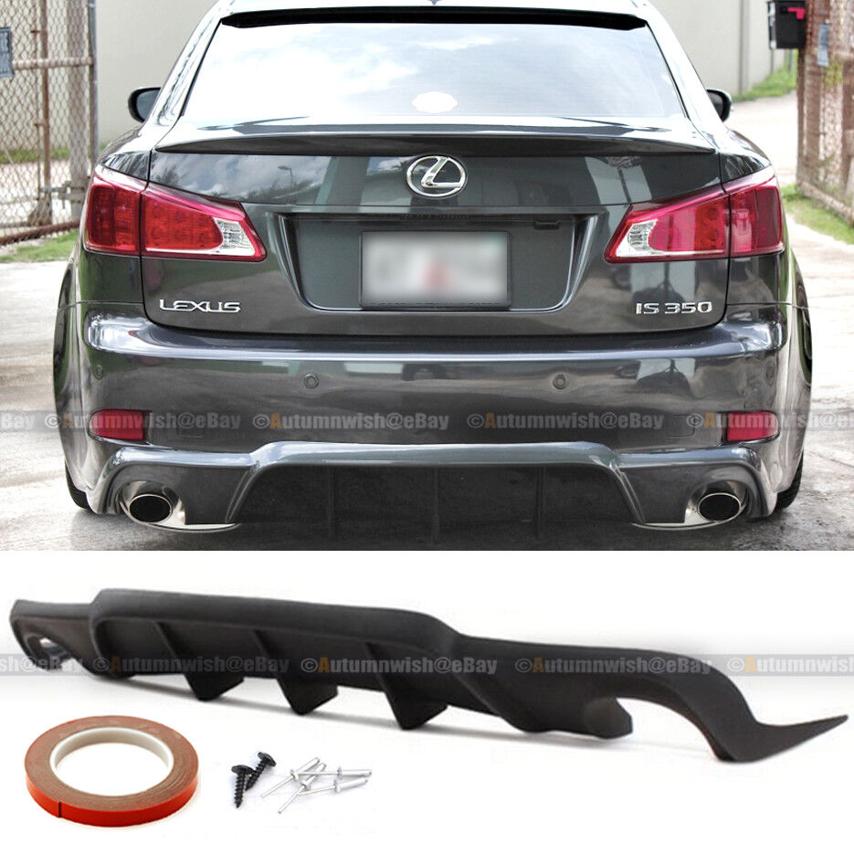 For IS250 IS350 WD W Style Urethane Rear Bumper Diffuser Chin Lip Add On Kit