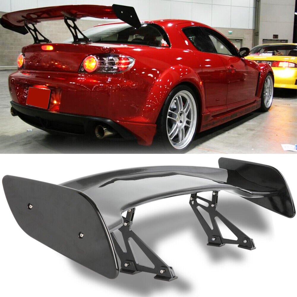 47” For Mazda RX-8 Rear Trunk Spoiler Tail Wing Adjustable Matte Black GT Style