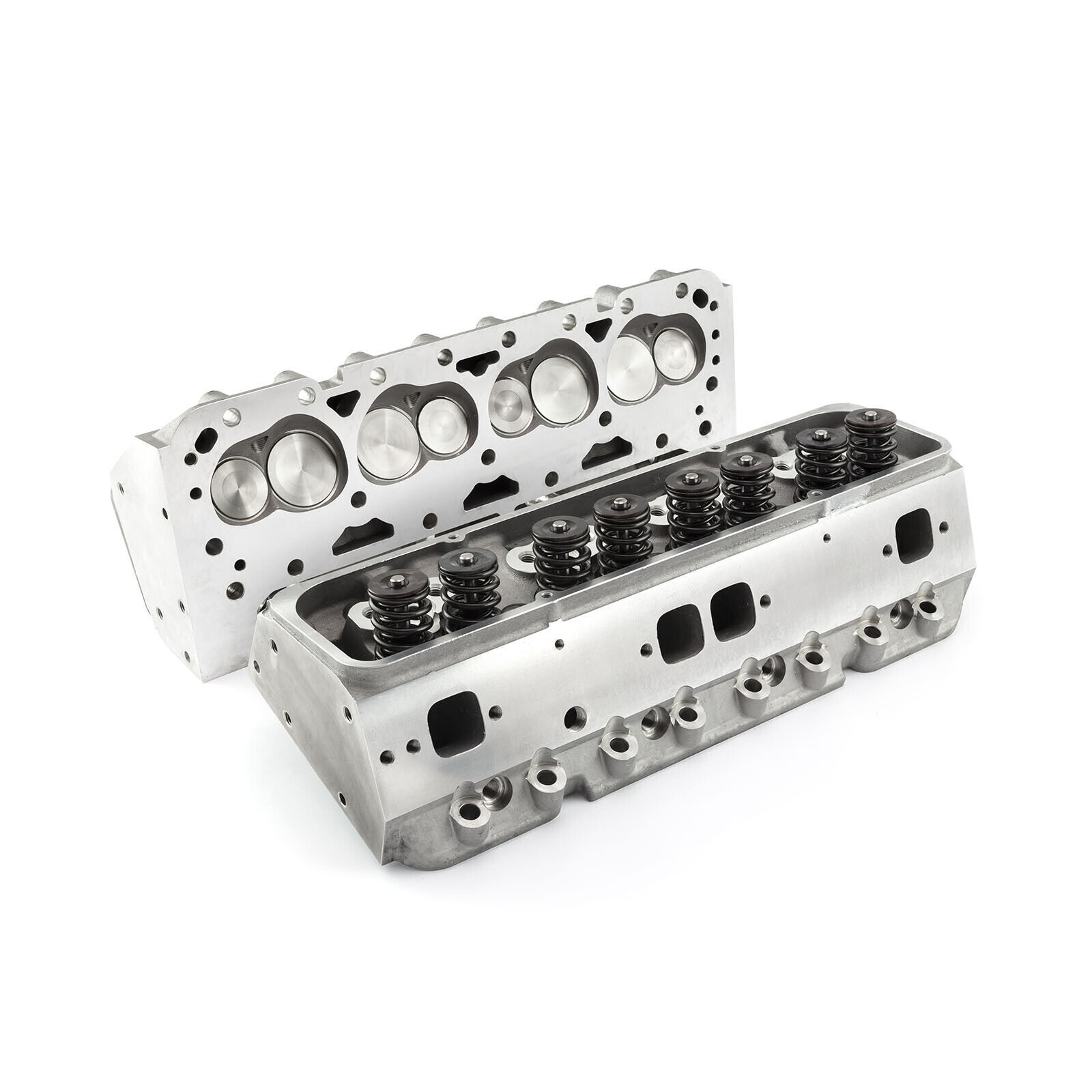 Complete Aluminum Cylinder Heads SBC Chevy 350 190cc 64cc 2.02/1.60 - Straight