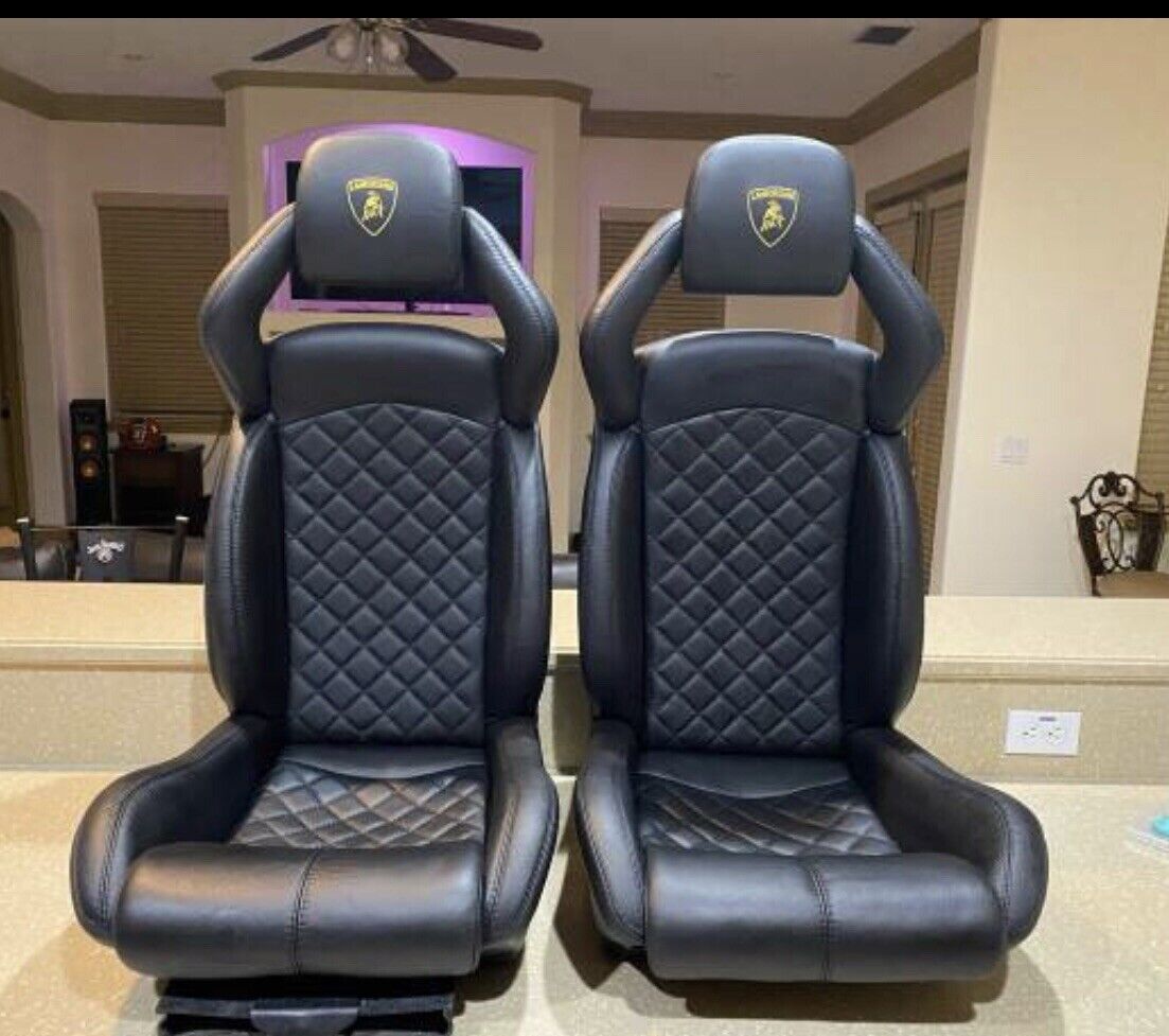 Lamborghini Murcielago Seats Pair LH RH Black Leather Unused