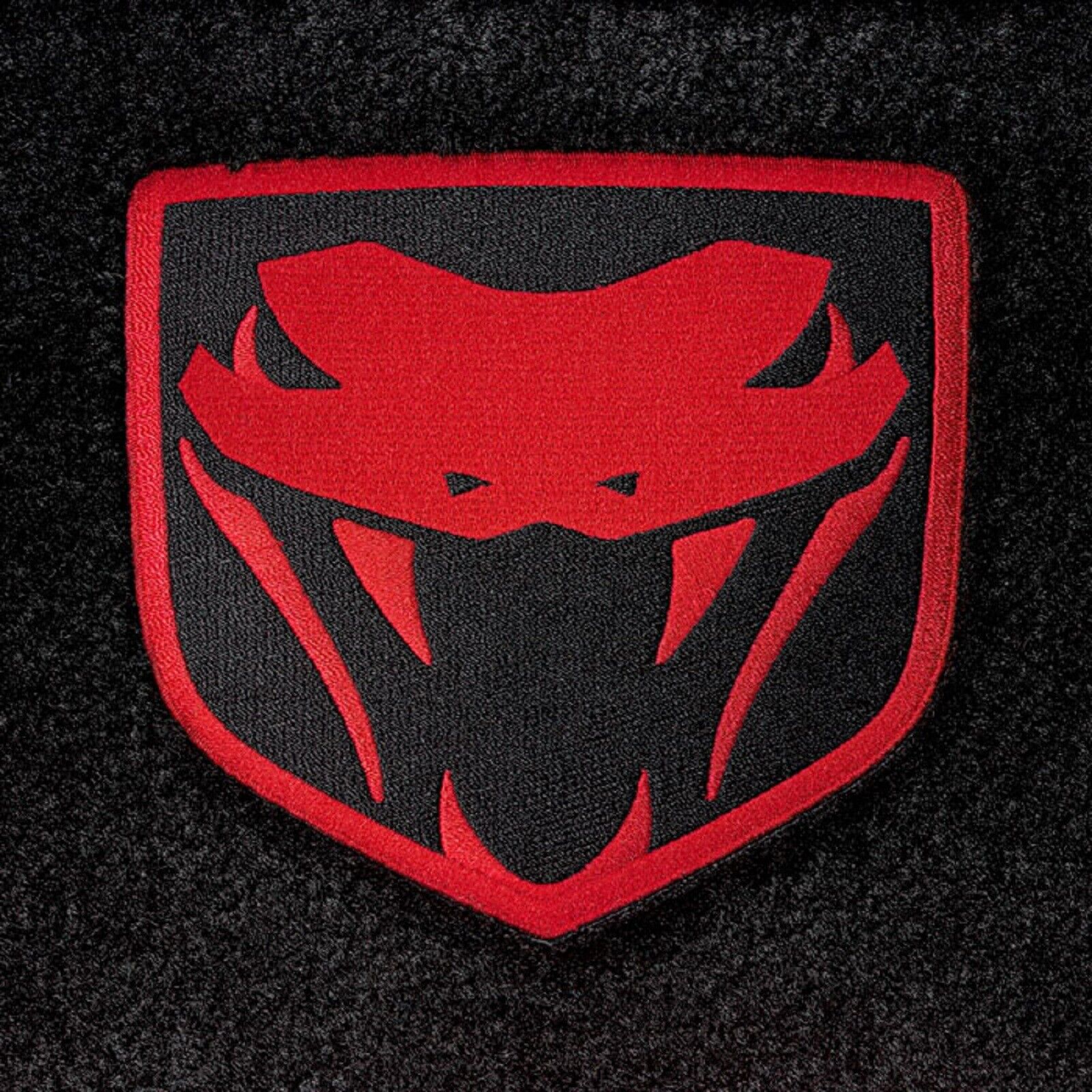 Lloyd Mats Velourtex Dodge Viper Snake Logo Black Floor Mats (2003-2010)