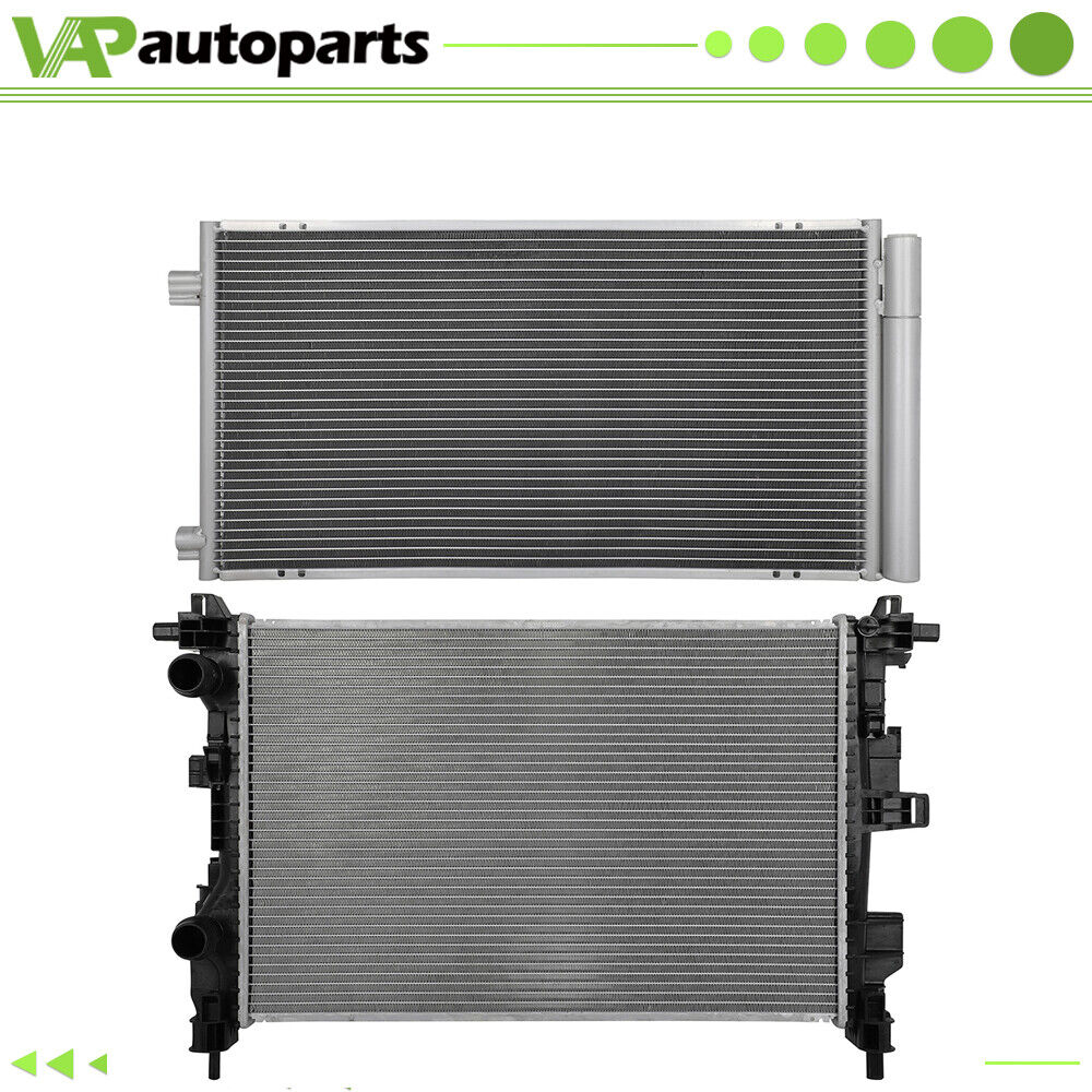 For 2015 16-2021 Jeep Renegade Aluminium Radiator & Condenser Cooling Assembly