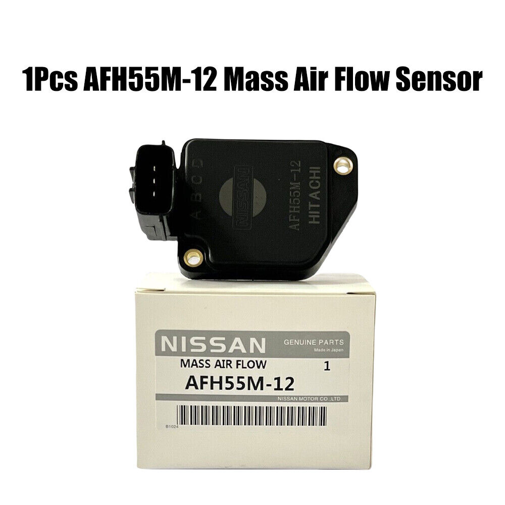 1Pcs Genuine HITACHI Mass Air Flow Sensor Meter MAF AFH55M-12 For Nissan Truck