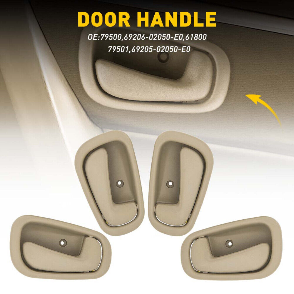 Beige Inside Door Handles 2 Left 2 Right Fits For 1998-2002 Toyota Corolla Prizm