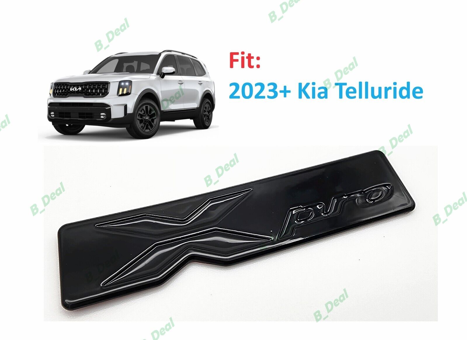 1PC Gloss Black Xpro X pro Emblem Badge Fit For 2023-2024 KIA Telluride