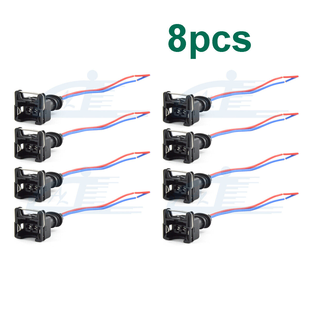 8 x Fuel Injector Connector Wiring Plugs Clips Fit EV1 OBD1 Pigtail Cut & Splice