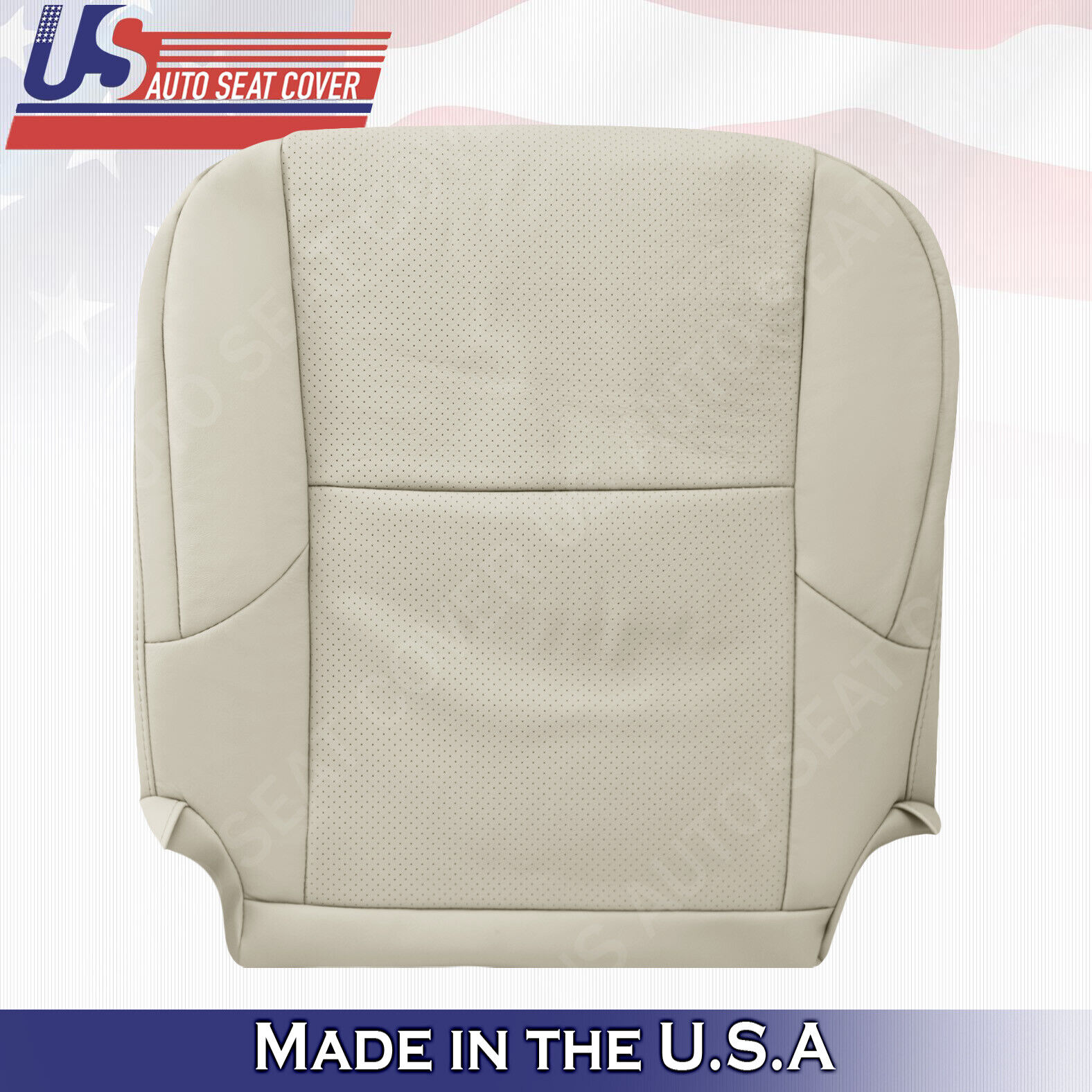 DRIVER PASSENGER Bottom Tan Perforated Leather  Cover For 2010- 2017 Lexus GX460