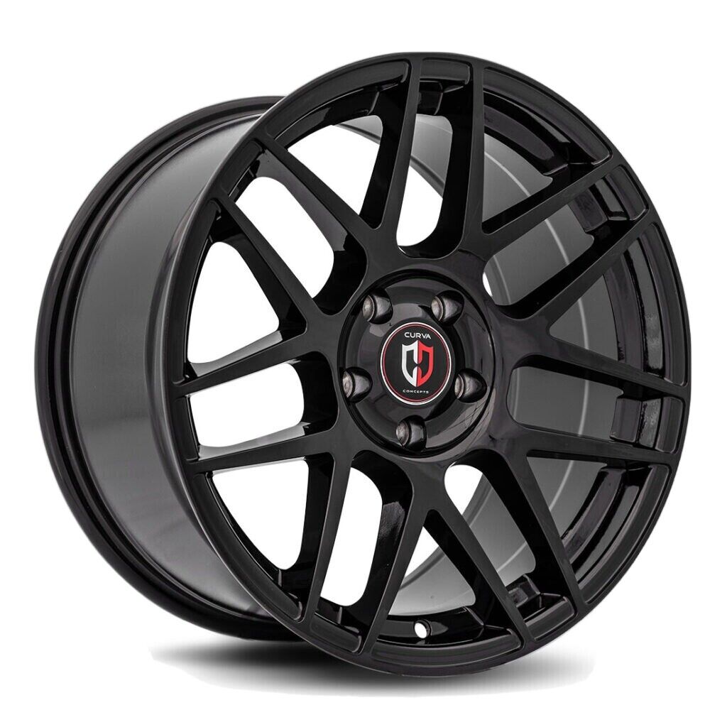 18x8.5 Curva Concept Wheels style C300 with Gloss Black finish 5x114.3 ET 35  