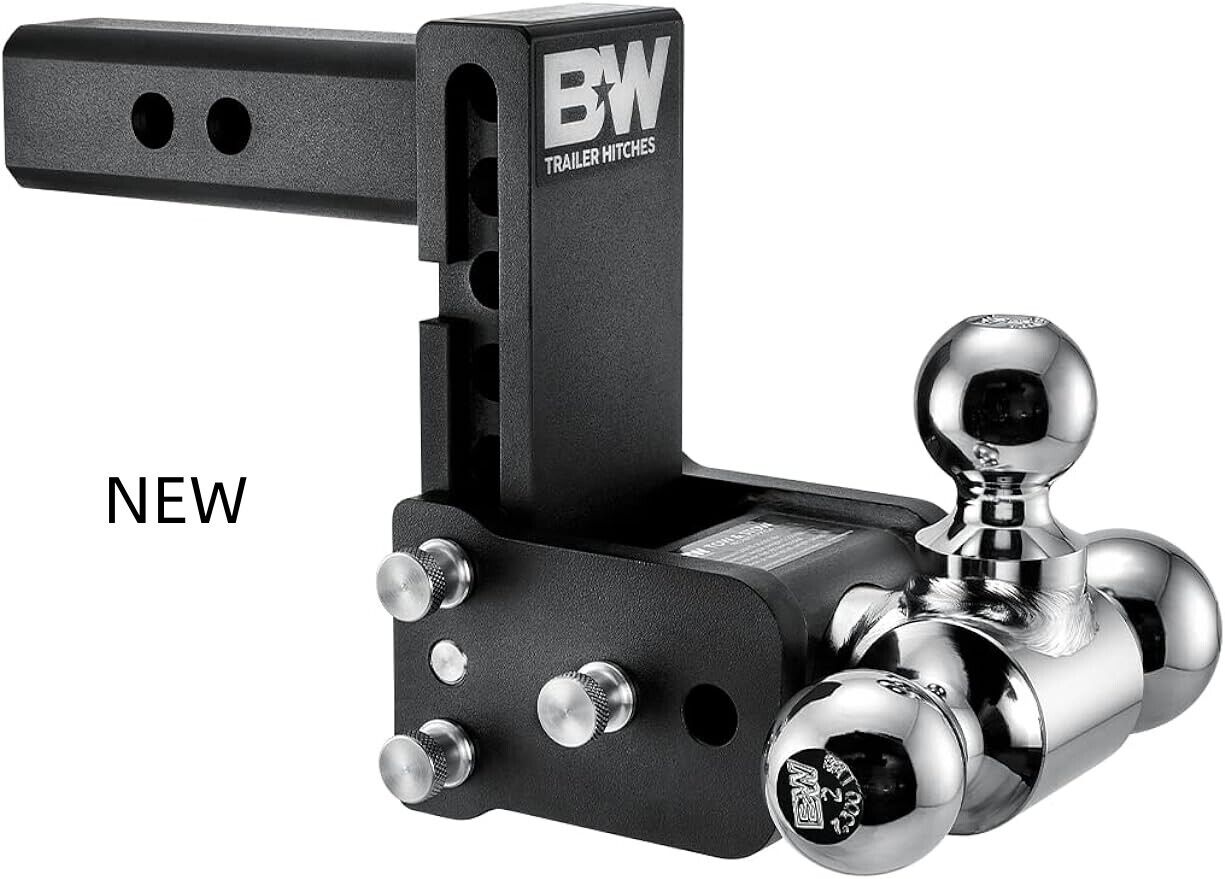 B&W Trailer Hitches Tow & Stow Adjustable Trailer Hitch Ball Mount, NEW