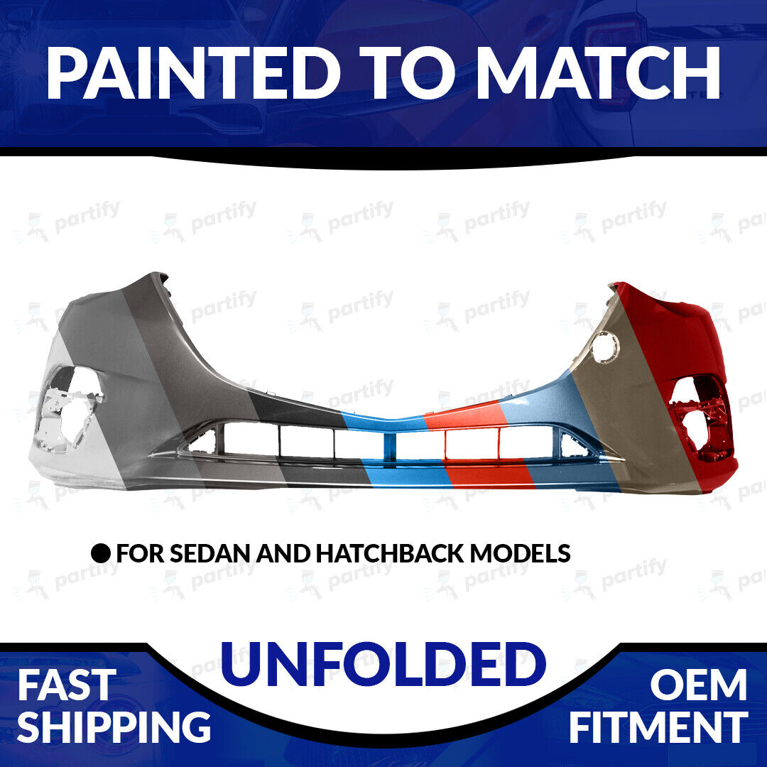 NEW Painted To Match Unfolded Front Bumper For 2014 2015 2016 Mazda 3 Sedan