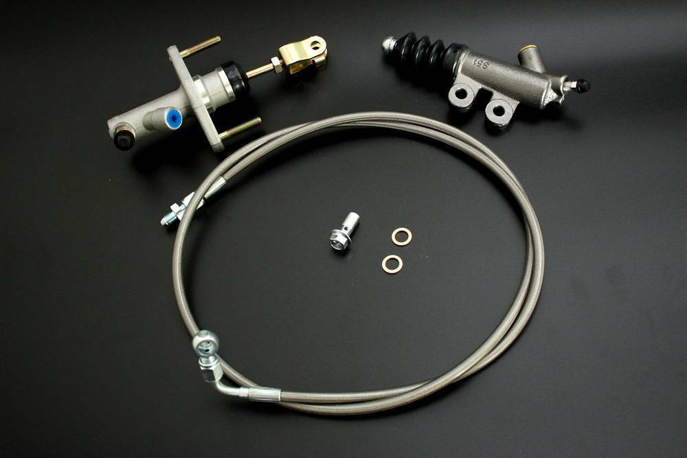 NEW Master Slave Cylinder Clutch Line Fit 92-00 Honda Civic/ Acura 94-01 SILVER