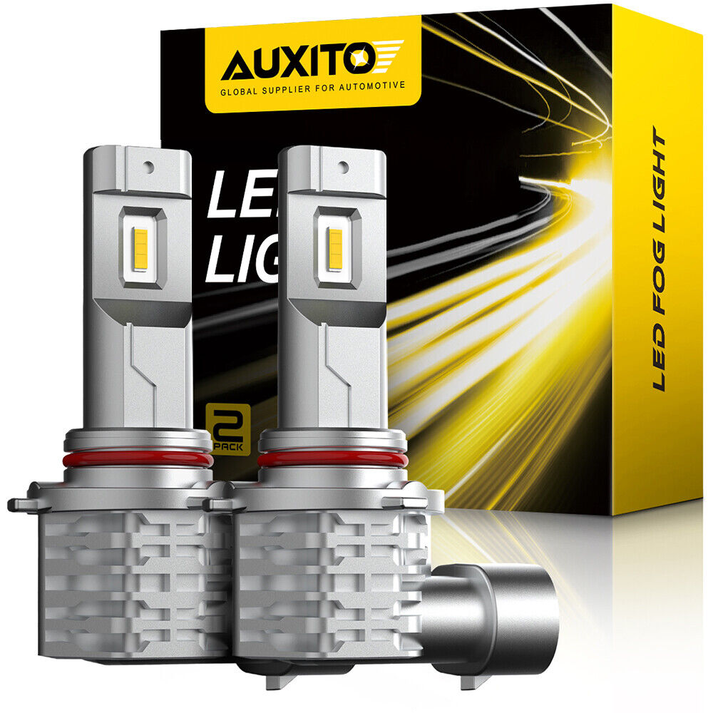 AUXITO 9145 9140 H10 LED Fog Light 3000K Golden Yellow 3000LM High Power 2PCS