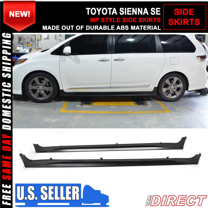 Fits 11-20 Toyota Sienna XL30 SE Only Mp Style Side Skirts Rocker Panels ABS