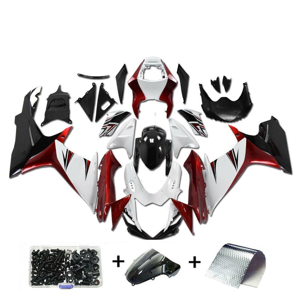 FSM Fairing Kit Injection White Red Fit for  2011-2024 GSXR 600 750 a063
