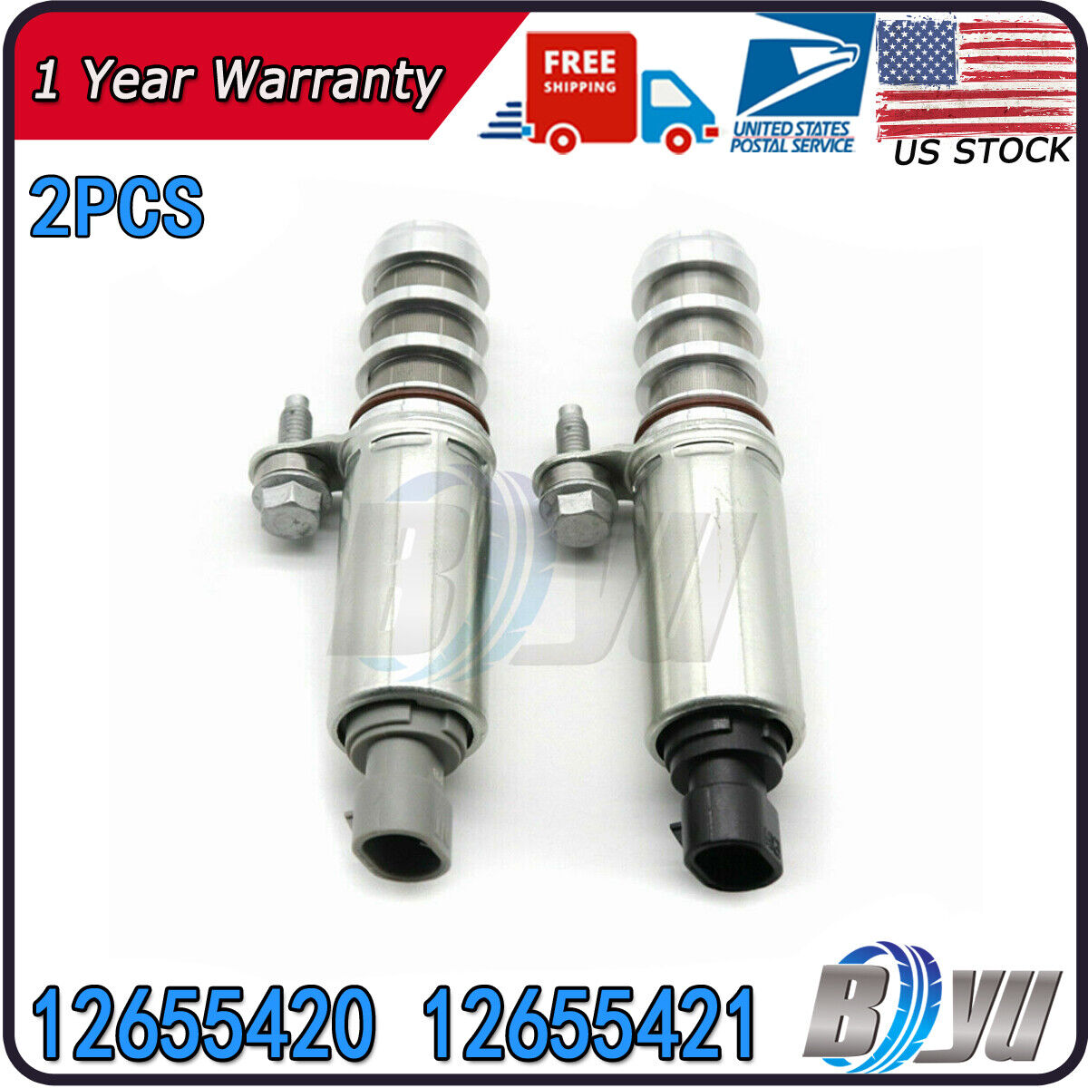 2Pcs New Variable Valve Timing VVT Solenoid 12655420 12655421 For GM Buick Chevy