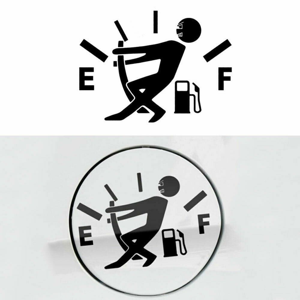 Funny Fuel Consumption Gage Empty Car Decal Vinyl Sticker For Tank Lid Cover