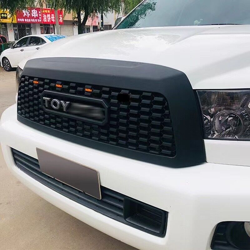 1 piece front grille radiator mesh with LED light For Sequoia 2010-2018 edition