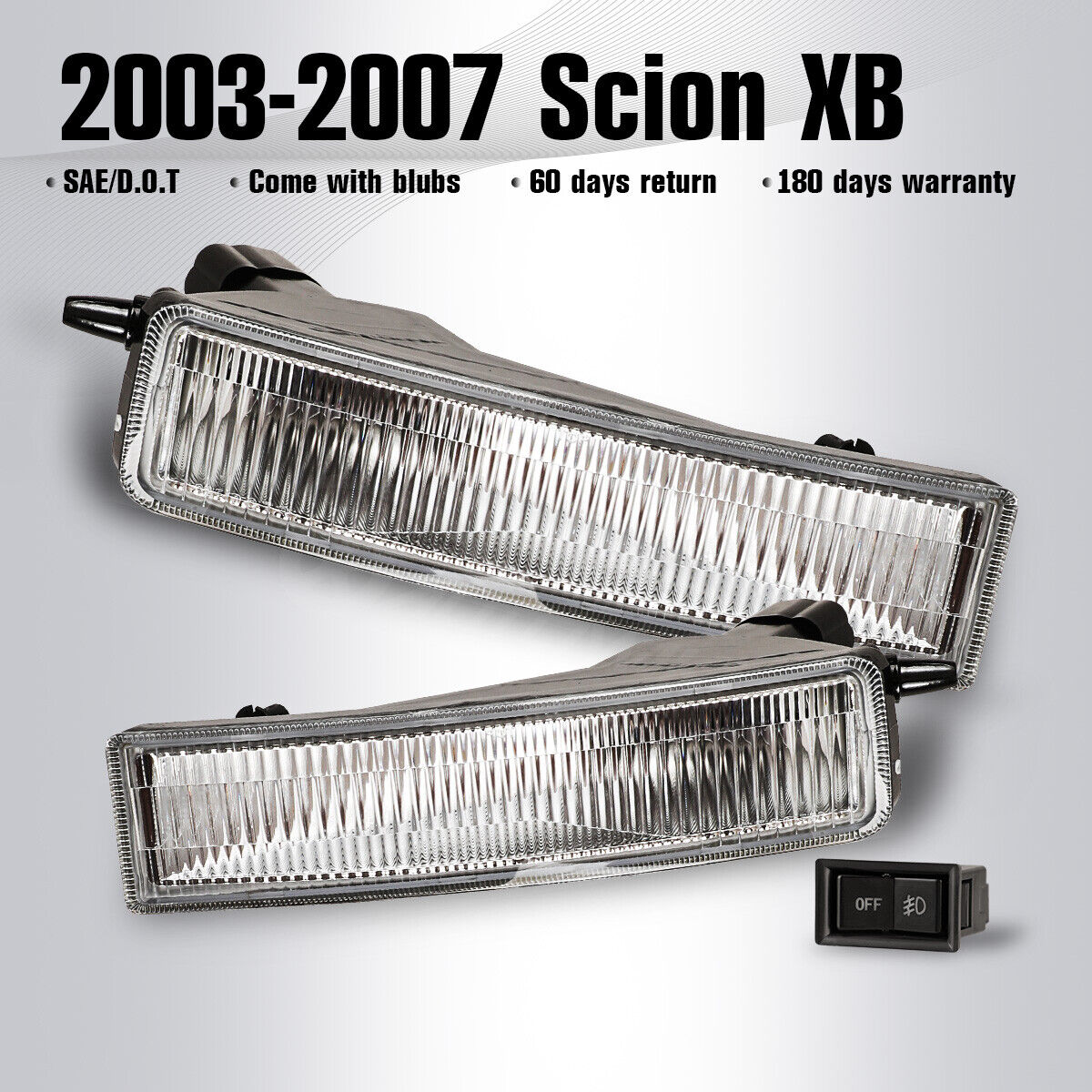 Fits for 04-06 Scion XB Fog Lights Car Accessories Bumper Driving Clear Len Pair