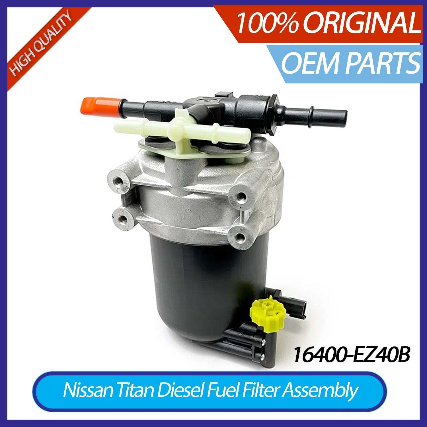 Genuine OEM Nissan Titan XD Diesel Fuel Filter Assembly On Frame -16400-EZ40B