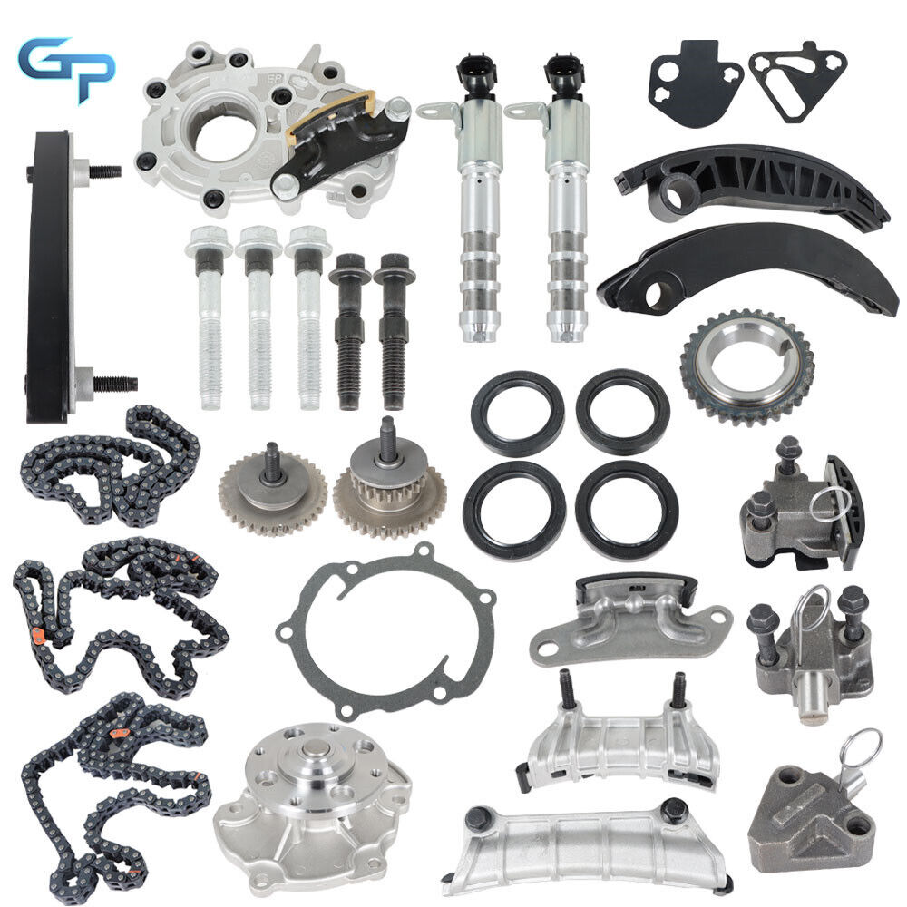Timing Chain Kit Oil Pump Water Pump VTC Solenoid For 07-16 Chevy Traverse GMC