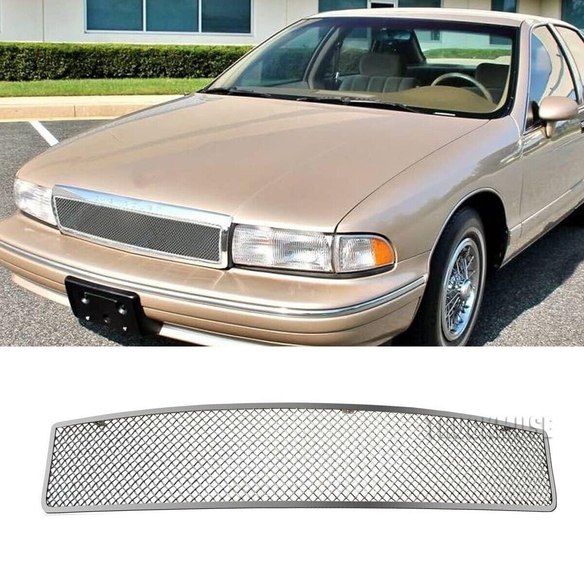 Mesh Grille For 1991-1996 Chevy Caprice Stainless Steel Main Upper Wire Grill 92