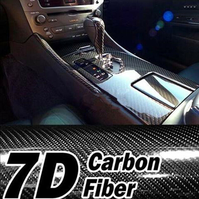 For Chevrolet Car Glossy Carbon Fiber 7D Vinyl Film Auto Interior Wrap Stickers